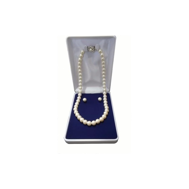 MAHINA Domestic Pearl Necklace Set with Case, Pearl Necklace, Ceremonies,