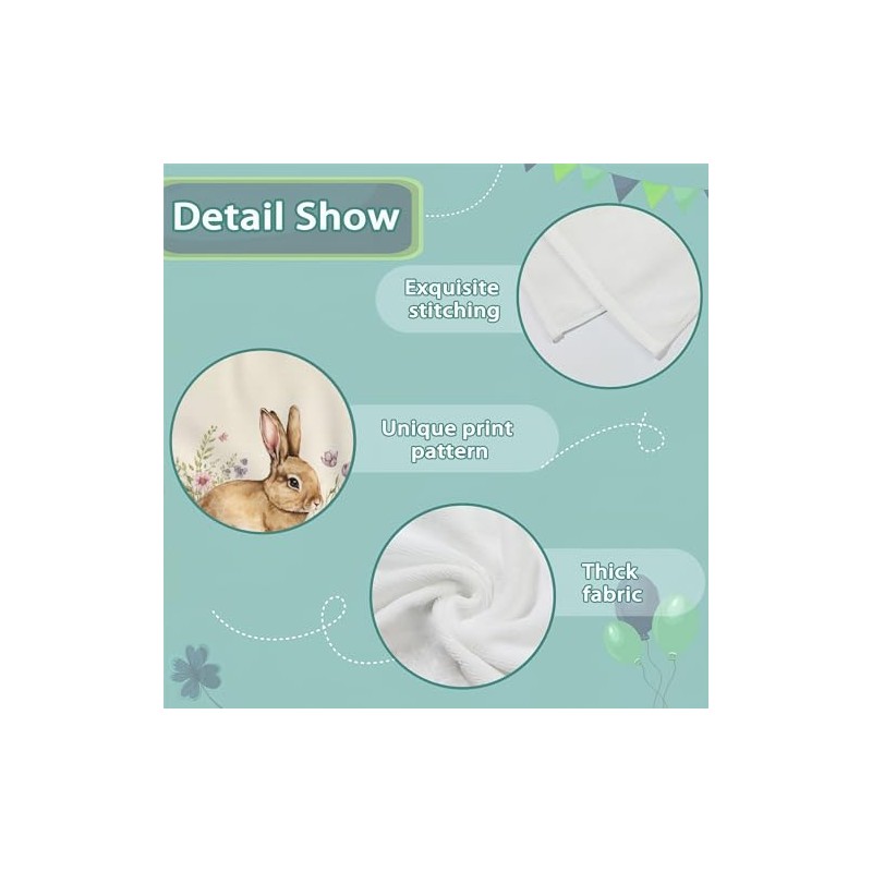 Snowmolle Happy Easter 2 Pack Hand Towels for Bath, Easter