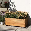 ScienGarden Wooden Garden Bed Planter Box - 31.5Wx15.75Dx12.6H Inch Outdoor
