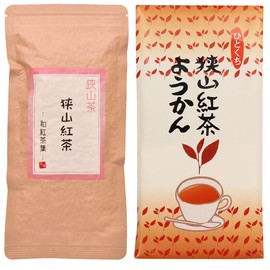 mita Sayama Black Tea ~ Japanese Tea Leaves ~ 2.1 oz (60 g) + Sayamacha Tea Yokan (Single Mouth Yokan)