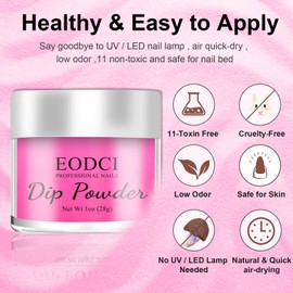 EODCI Dipping Nail Powder, 28 g, Rose Nail Dipping Powder, French Nail Art, Starter Manicure for Salon, DIY & Home, No Nail Lamp Required, Odourless and Long-Lasting
