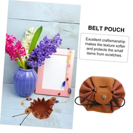 Ipetboom 1pc PU Dice Storage Pouch Portable Lightweight Coin Bag for Jewelry Earphones Keys Scratch Resistant Dustproof Accessory Organizer