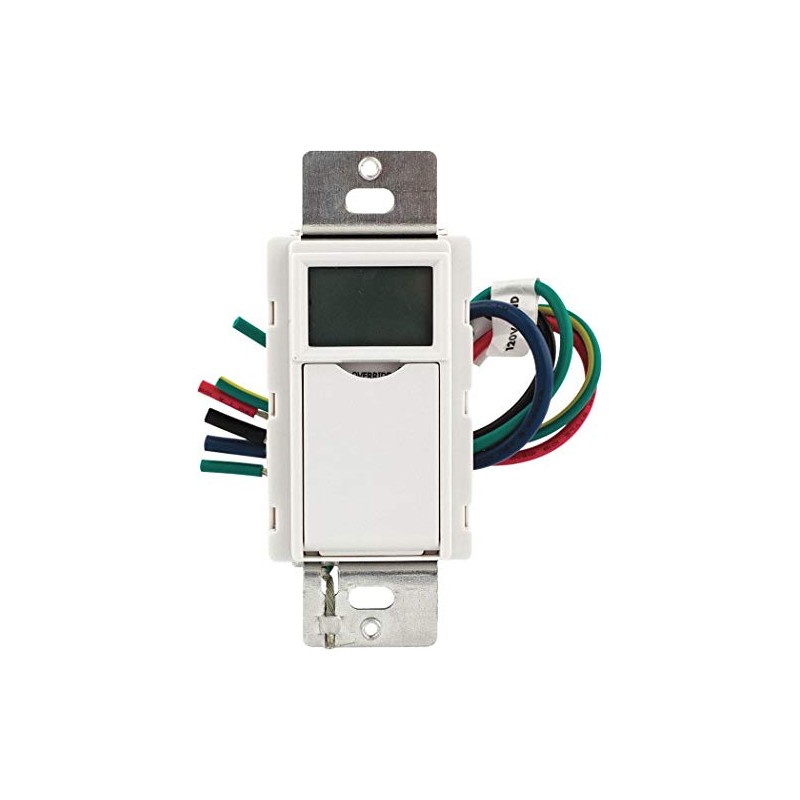 TORK 120/277VAC Electronic Wall Switch Timer, Max. On/Off Cycles:10, White