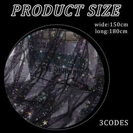 OAOSDH 3-code black mesh, shiny mesh gauze, decorative mesh gauze, can make clothes, bouquets, tablecloths, hair accessories.