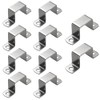 JfwuHap Square Pipe Clamp 10 Pcs, Stainless Steel, Silver, 30mm