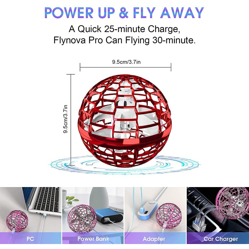 ATHLERIA Pro Hand Operated Mini Drone for Kids Teens,Led Light