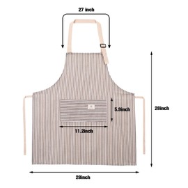 tiopeia Bib Aprons,3 Pcs Adjustable Cooking Kitchen Aprons with 2 Pockets Comfortable Housewares Chef Apron for Women Men Cooking,Baking,Gardening,Crafting,black,30x23x3