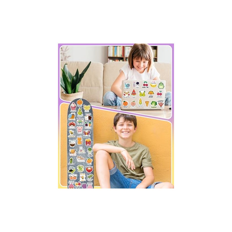 pcnearty 100 Pcs Cute Stickers for Kids, Waterproof Water Bottle