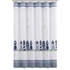 Lighthouse Shower Curtain,Blue Gray and White Coastal Nautical Shower Curtains