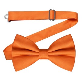 MAIANY Men's Bow Tie Black/Red: Pre-Tied Bow Tie with Adjustable Band, Elegant Suit Bow for Wedding, Prom, Carnival and Spring Festival, orange