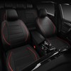 CAR PASS Universal FIT Piping Leather Two Front Seat Covers,