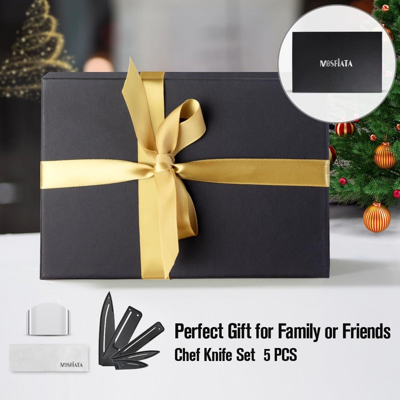 MOSFiATA 5 PCS Chef Knife Set, German High Carbon Stainless