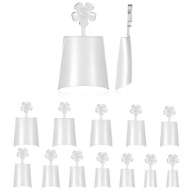 TOMICCA Nail Tips Short Half Tips Matte Nail Tips Half Cover Nail 12 Sizes Nail Extension Art for Home DIY Nail Salon and Practice (240pcs Ballerina)