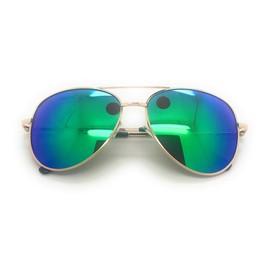 Bifocal Reading Sunglasses for Women or Men 100% UVA & UVB Aviator Mirrored Lens (Blue-Green, 1.50)