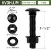 15 Sets 5/16-18 x 1-1/2" Carriage Bolt Kit, Round Head