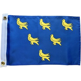 NWFlags Sussex Flag 18" x 12" 75d Premium Polyester | Polyester 1.5x1 foot material flag with 2 Eyelets