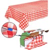 Red Gingham Checkered Table Cloth - Self Cutter Picnic Durable