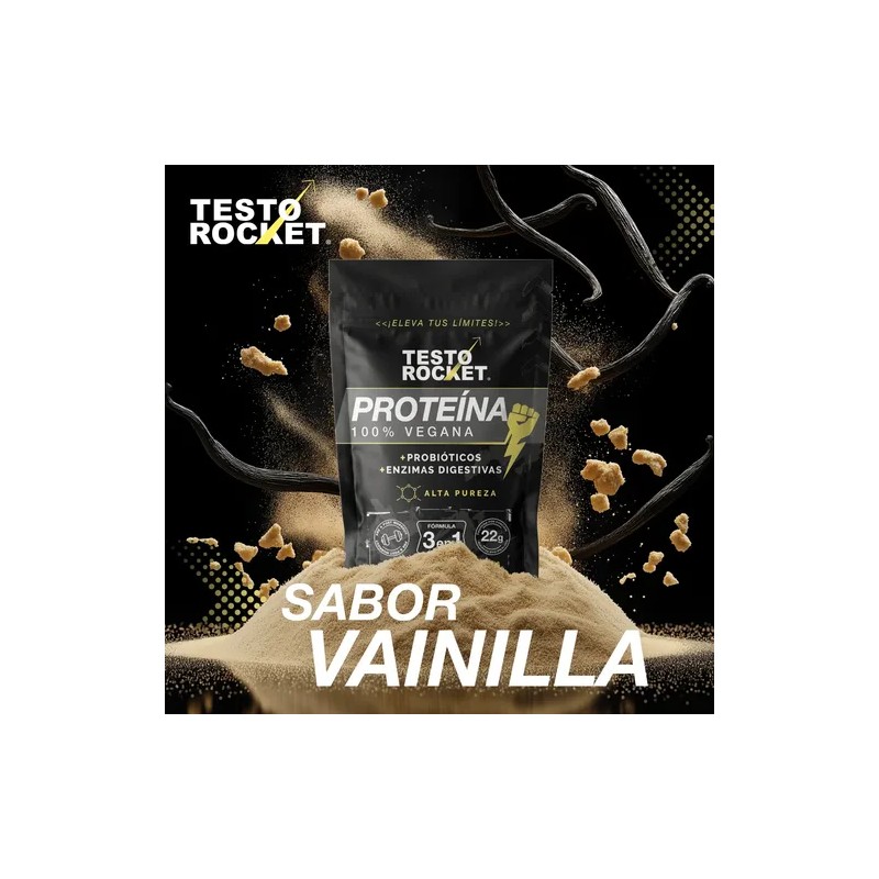 Proteina Vegana 3en1 Testo Rocket Sabor Vainilla