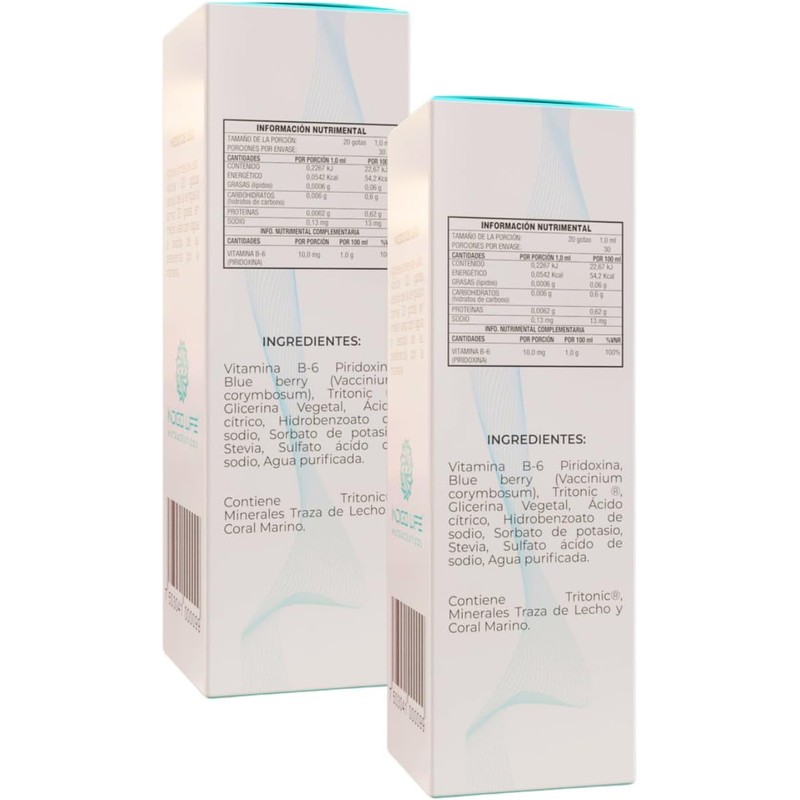 Vitamina B6 Sublingual Doble Pack INDIGO LIFE NUTRACEUTICOS - Soporte