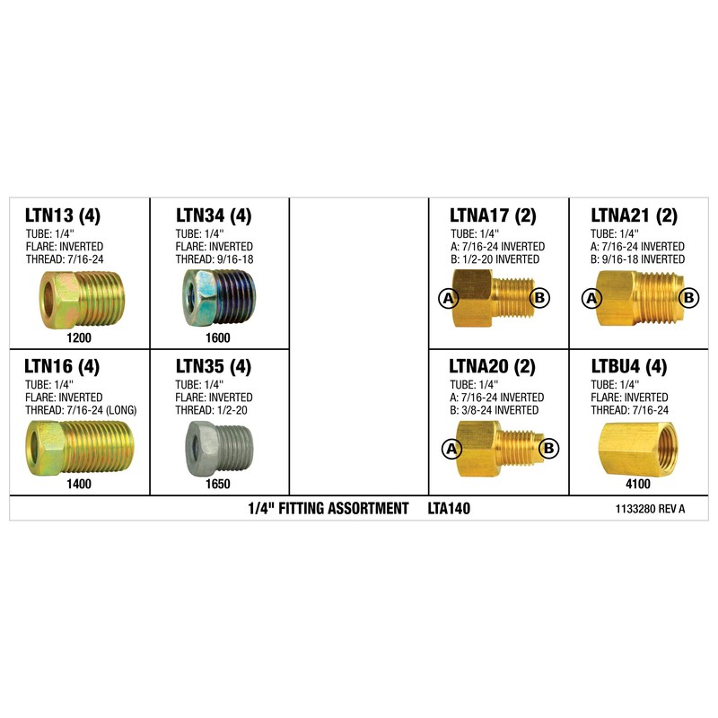 4LIFETIMELINES 3/16" Fitting Assortment, Union, Adapter Kit - 24 SKU;