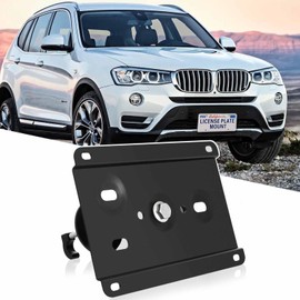 New Front Bumper License Plate Mounting Kit Compatible with 2018-up BMW X3 X4 No Drill Front Grille License Plate Bracket Holder License Plate Frame Car Accessories License Plate Protector