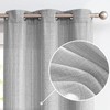 jinchan Grey Linen Textured Curtains 96 Inch Long 2 Panels