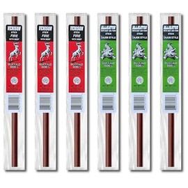 Buffalo Bob's Meat Sticks (Mixed 6 Pack) - 3 Venison Fire & 3 Alligtor Cajun
