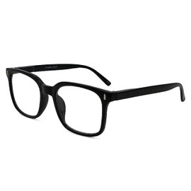 In Style Eyes Ageless Large Reading Glasses - Full-rimmed, Lightweight Square Frame Nearsighted Glasses - Oversized Lens - Black - 4.5x