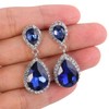 EVER FAITH Women's Austrian Crystal Wedding Tear Drop Dangle Earrings