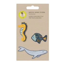 LÄSSIG Adesivi tessili autoadesivi da stirare/Textile Woven Sticker Sea