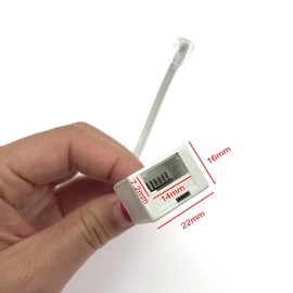 JZK 2 Pcs RJ11 plug to BT socket, phone line adapter, telephone adaptor white, rj11 to bt adapter converter with ribbon cable