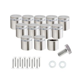 RuoFeng ステンレススチールウォールマウントガラススタンドオフホルダーネジネイル広告釘12個 16x20mm