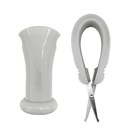 Dr. Brown's Safe Squeeze Nail Scissors with Rounded Blade Tip and 100% Silicone Handle for Infant & Baby