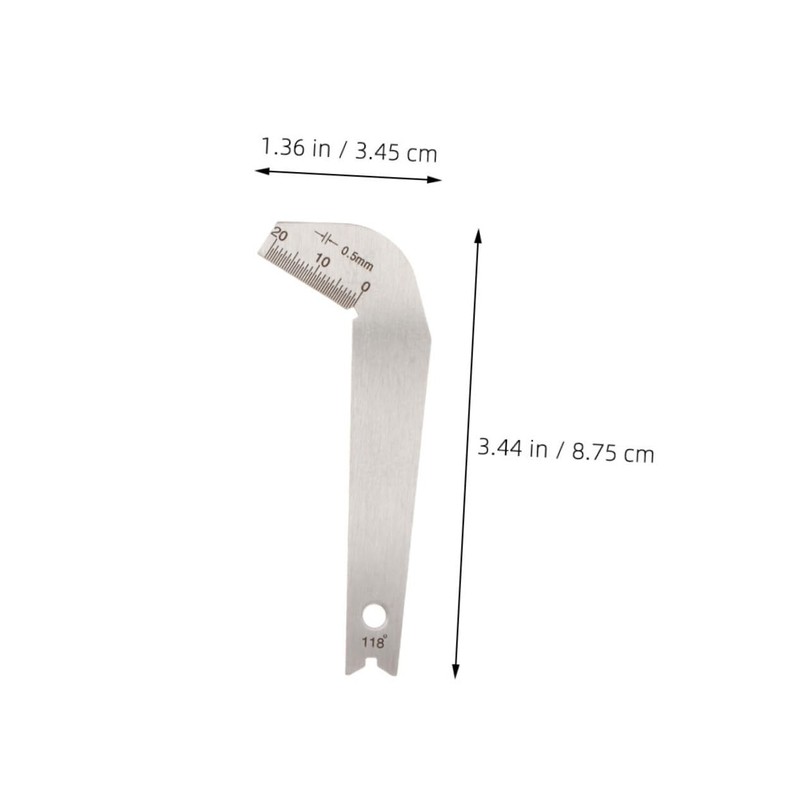 Ipetboom 2Pcs Stainless Steel Drill Gauge Angle Measurement Tool for