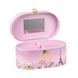 VOTUM Train Case Paris - Travel Cosmetic Bag Organizer - Perfect for Organizing Makeup, Toiletries, and Beauty Essentials During Travel or Daily Use - Stylish, Lightweight Makeup Bag