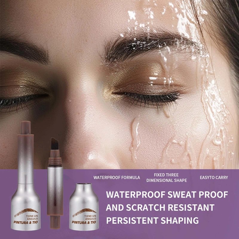 Angled Brow Brush with Microblading Pen & Pencil - Easy,