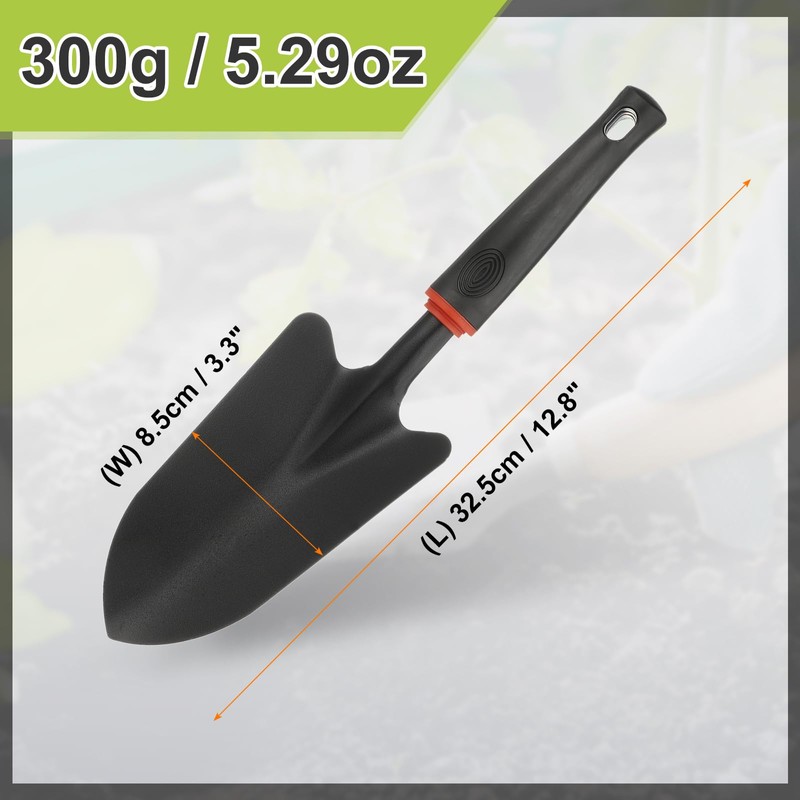 sourcing map Garden Hand Shovels 12.8 x 3.3" Carbon Steel