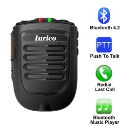 ANYSECU Inrico Wireless PTT Microphone B01 iOS Version Wireless PTT Button Zello mic Zello ptt Button Speaker for iOS and Android Phone