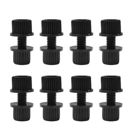 KVAEY 16PCS Nylon License Plate Cover Screws, Motorcycle License Plates Screws Frame Holder Bolts & Nuts, Plastic Nylon License Plate Frame Cover Fasteners Kit for Bike Motorcycle (Black, 8PCS)