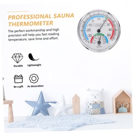 Totority Hygrothermograph Thermometer Hygrometer for Sauna Room Precise Measurement Easy to Read Color Coded Display for Home Patio Use