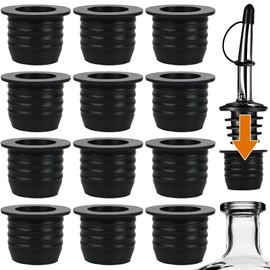 12 Pack Liquor Pour Spout Adapters, Pour Spouts for Large Neck Liquor Bottles, Liquor Bottle Pourers for Alcohol Olive Oil up to 1 inch/25 mm Neck