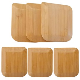 Raspador de sartén de bambú (paquete de 6), raspador de ollas ecológico de 2.8 x 2.4 pulgadas, limpia sartenes, platos, cuencos y platos, elimina los 