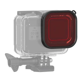 Dive Filters for GoPro 8, Waterproof Housing Case Dive Filter Dustproof ABS Housing Case for GoPro 8 with Diving Lens Filter Accessories (Red)
