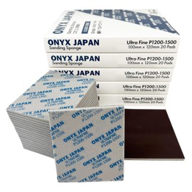 ONYX JAPAN Sanding Sponge Abrasive Sandpaper, Set of 20 (Equivalent to UltraFine P1200-1500)