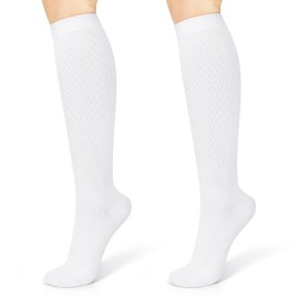 4 Pairs Compression Socks for Women & Men 15-20 mmHg is Best Athletic & Medical for Running Flight Travel Nurses (Mix -3, L-XL)