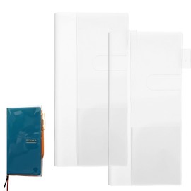 2 Pcs Clear Plastic Book Cover for Weeks 8.11× 7.8 Inches PVC Notebook Cover Planner Cover Protector Transparent Dust-Proof Waterproof Plastic Protecting Sleeves for Books Accessories Cover