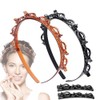 SSKHE 2 Layered Teeth Combs Hair Bands Headbands Headbands Non-Slip