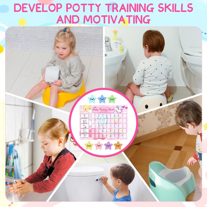 khlerox Potty Training Chart for Toddlers with 63 Reusable Magnetic