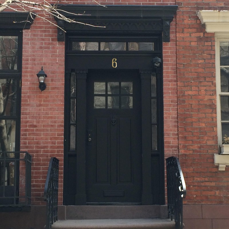 6-inch House Number 6 (Six) with Mounting Screws, Polished Brass,