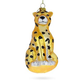 BestPysanky Leopard Glass Christmas Ornament